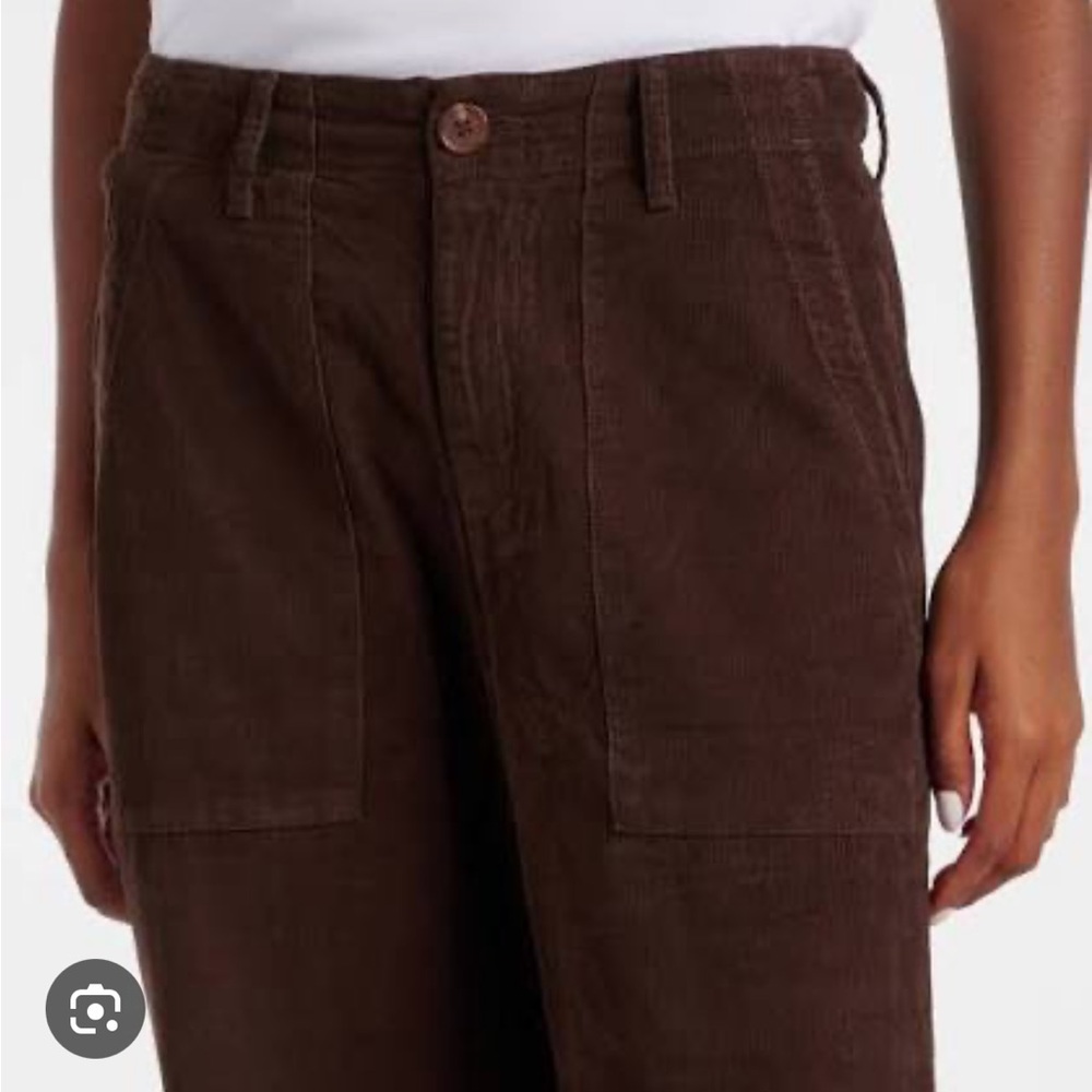 Velvet by Graham & Spencer Vera cropped corduroy pants- dark brown size 4 - Picture 3 of 6